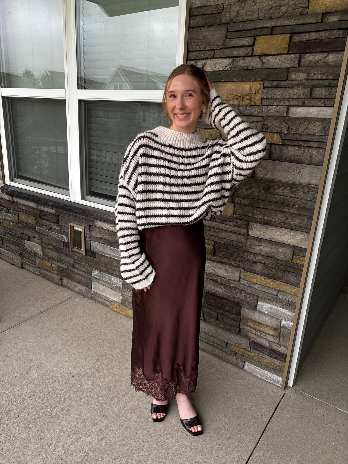 Chocolate Charm Lace Skirt