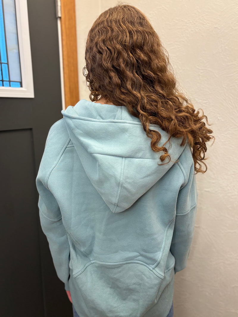 Stride Half-Zip Hoodie - Pale Blue