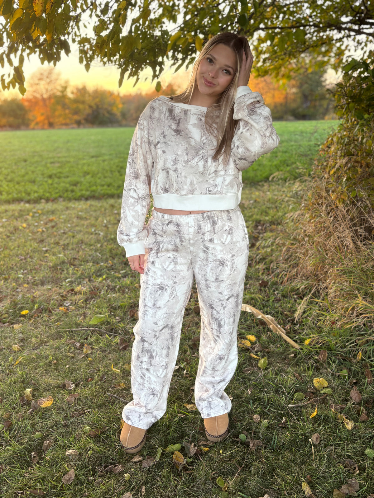 Cozy Woodland Camo Sweatpants