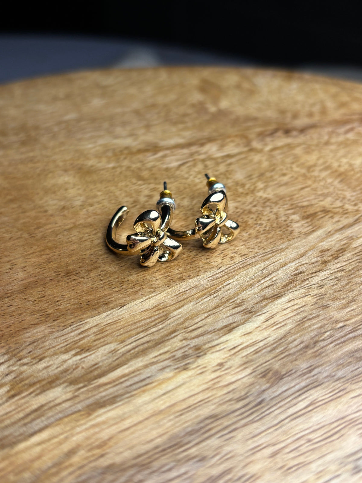 Bow Huggie Hoop Earrings