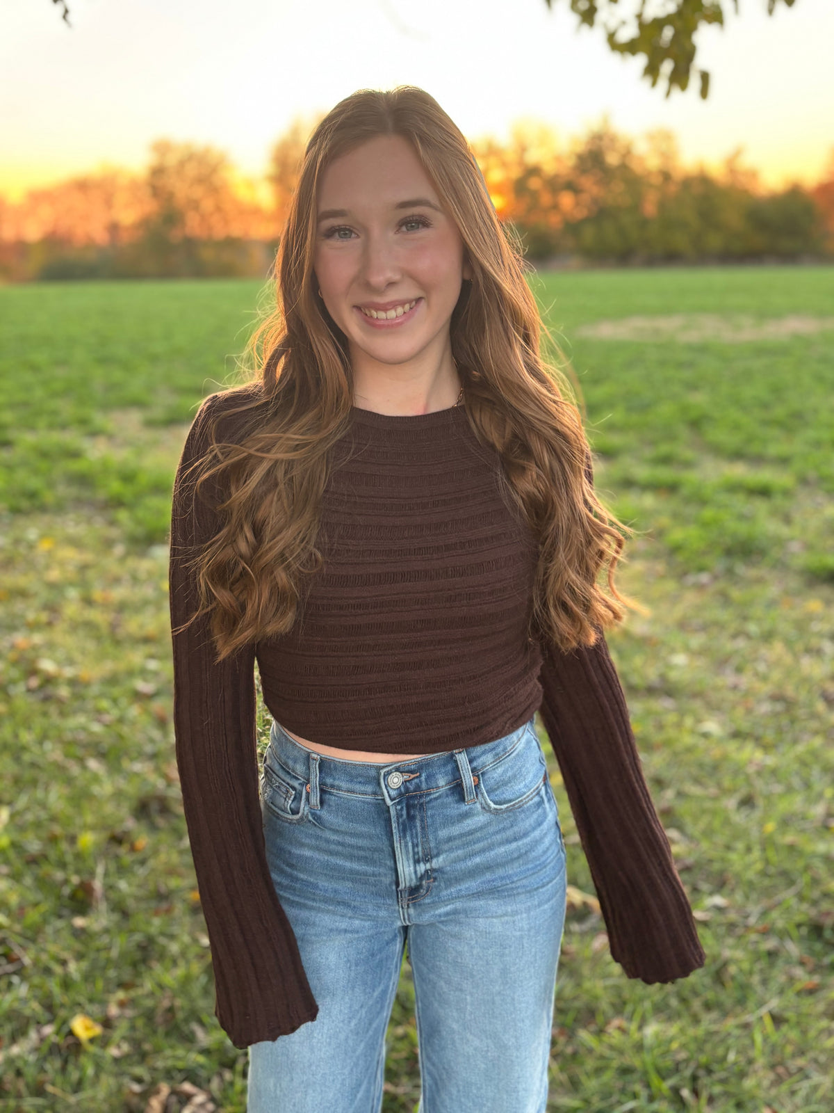 Mocha Muse Knit Top - Brown