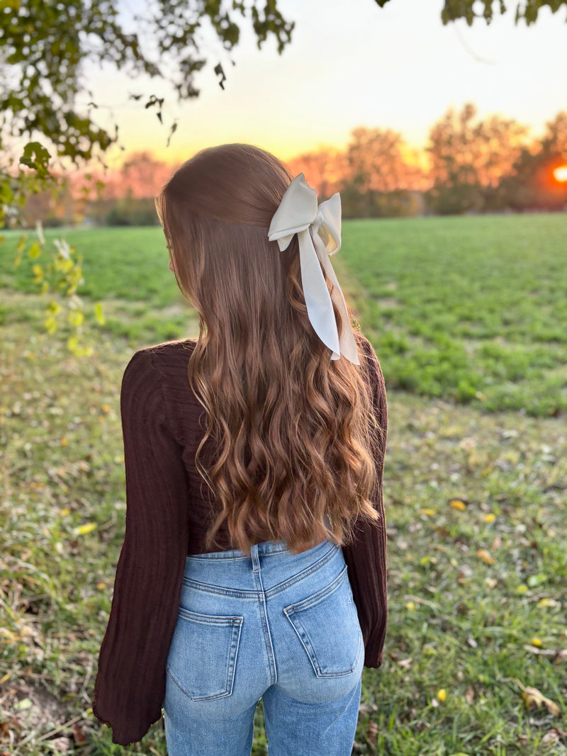 Mocha Muse Knit Top - Brown