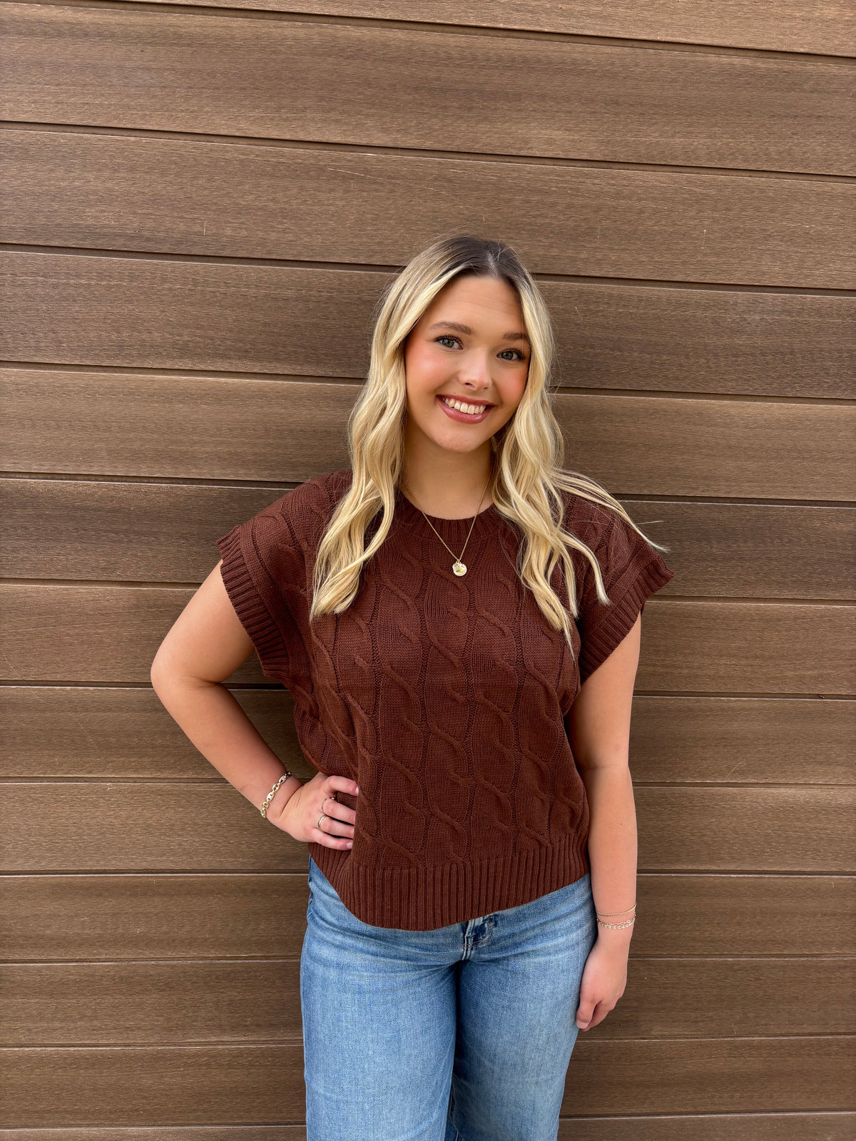 Maplewood Sweater Vest - Chestnut