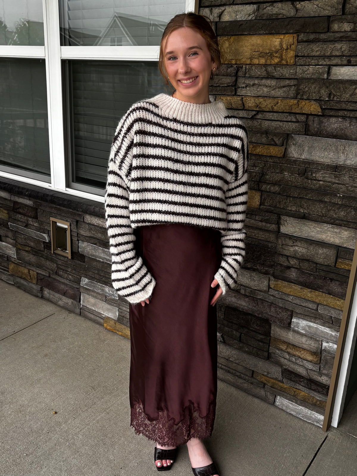 Chocolate Charm Lace Skirt