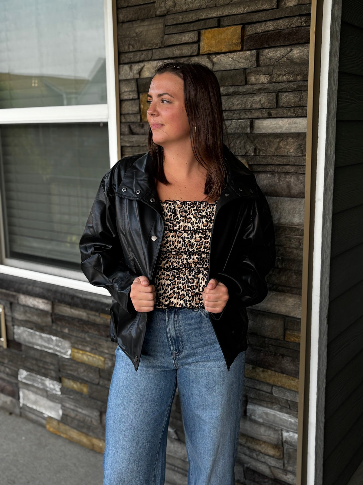 City Nights Leather Jacket - Black