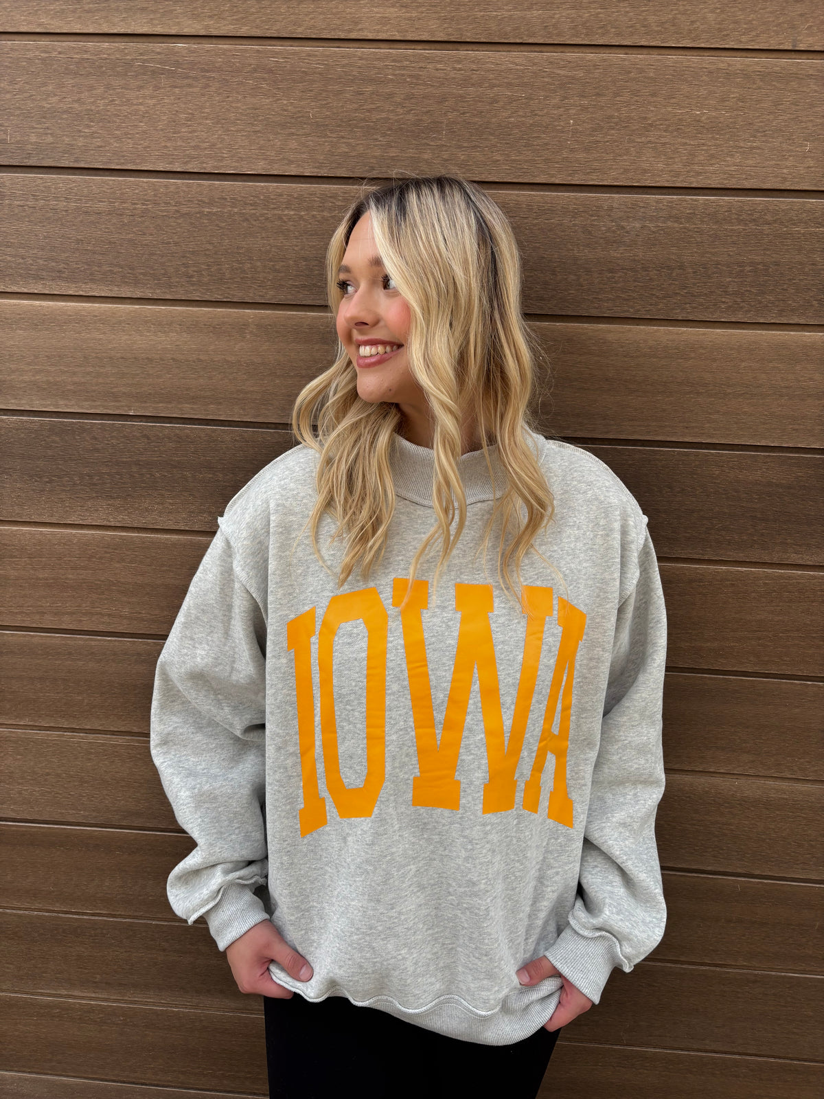 Iowa & IA Reversible Mock Neck Sweatshirt