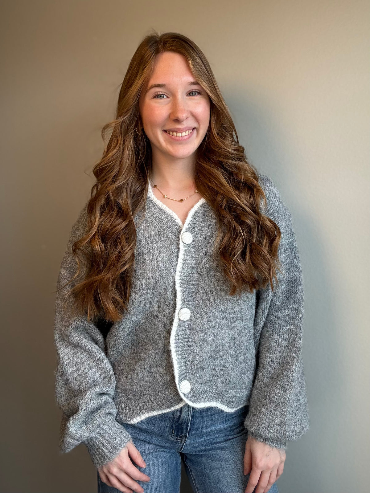 Sutton Knit Cardigan - Grey