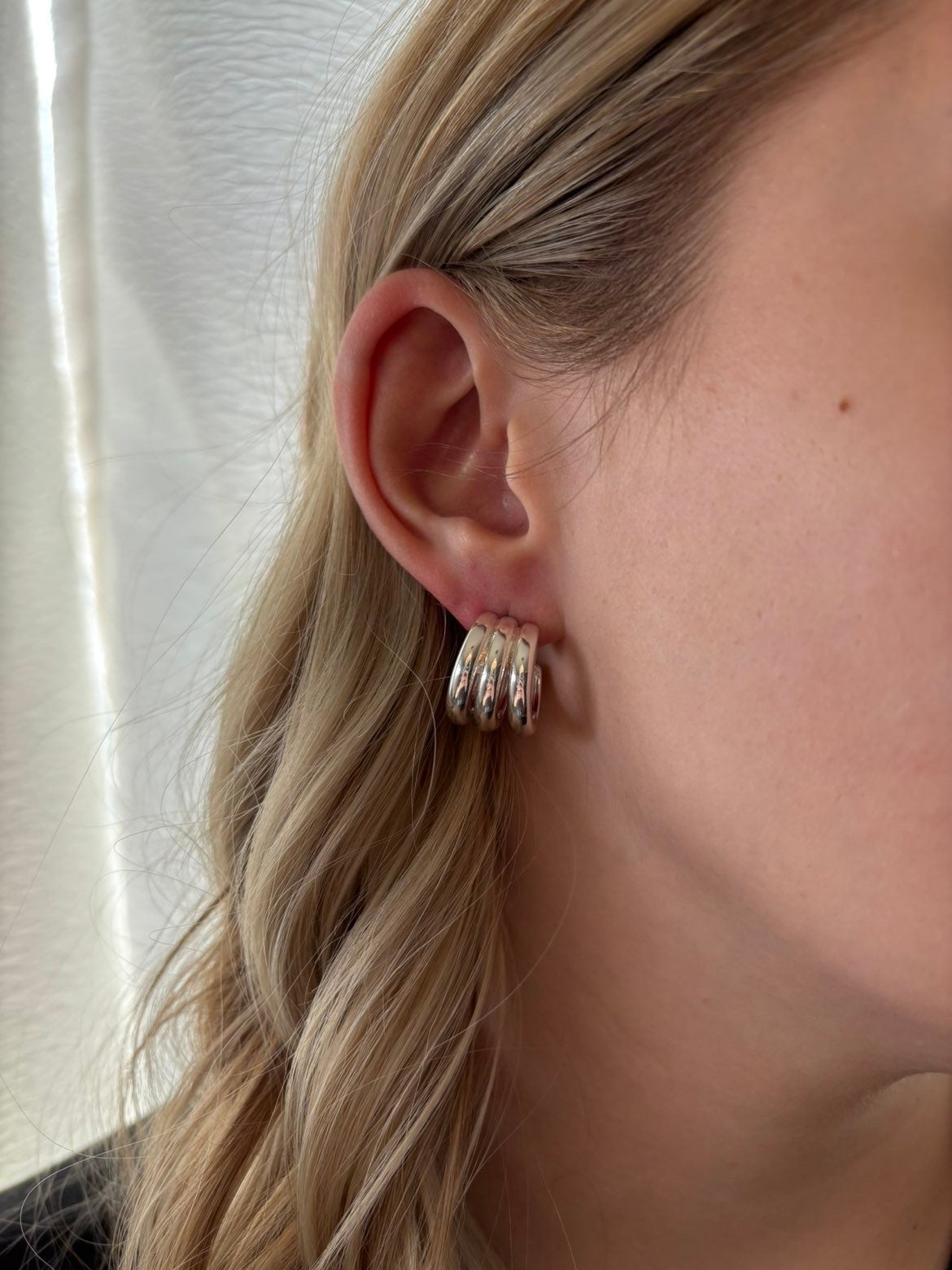 Triple Ring Hoop Earrings