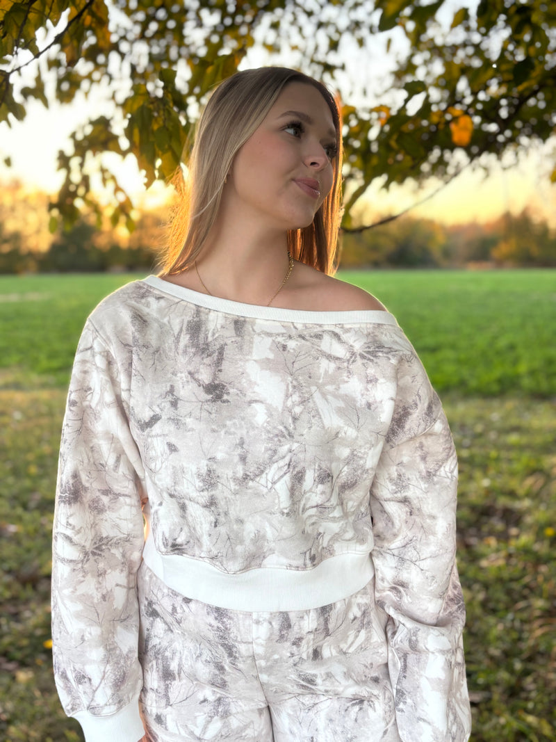 Cozy Woodland Camo Sweatshirt