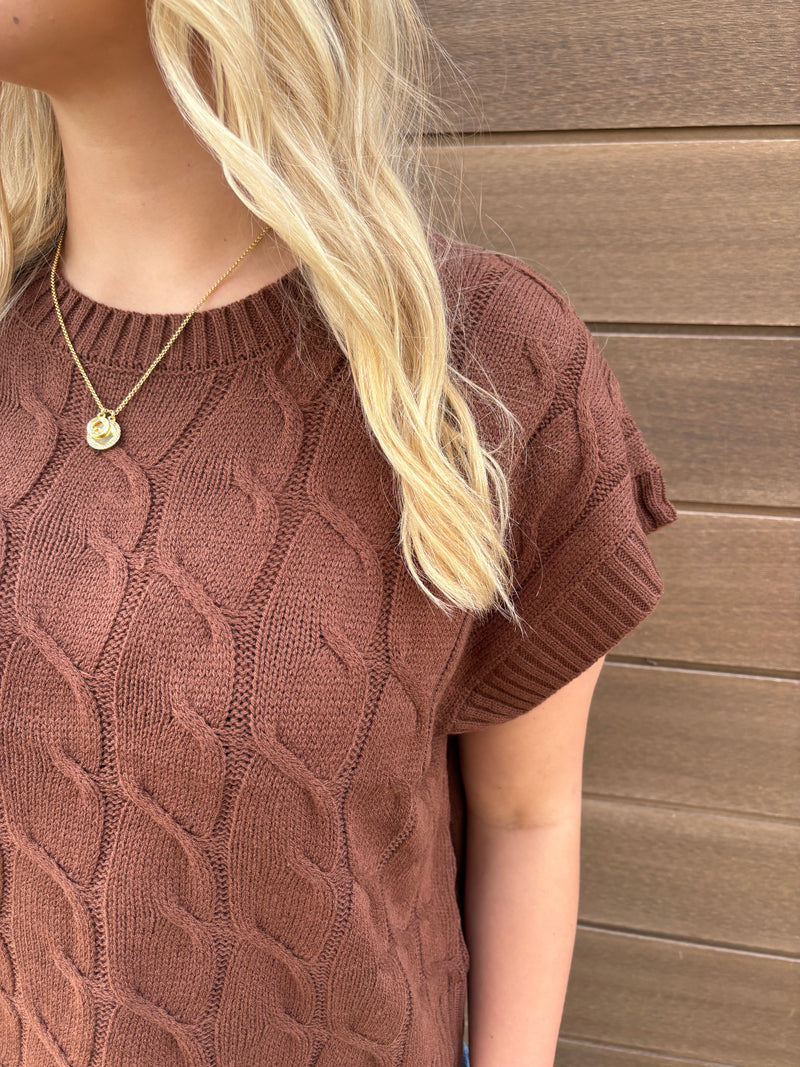 Maplewood Sweater Vest - Chestnut