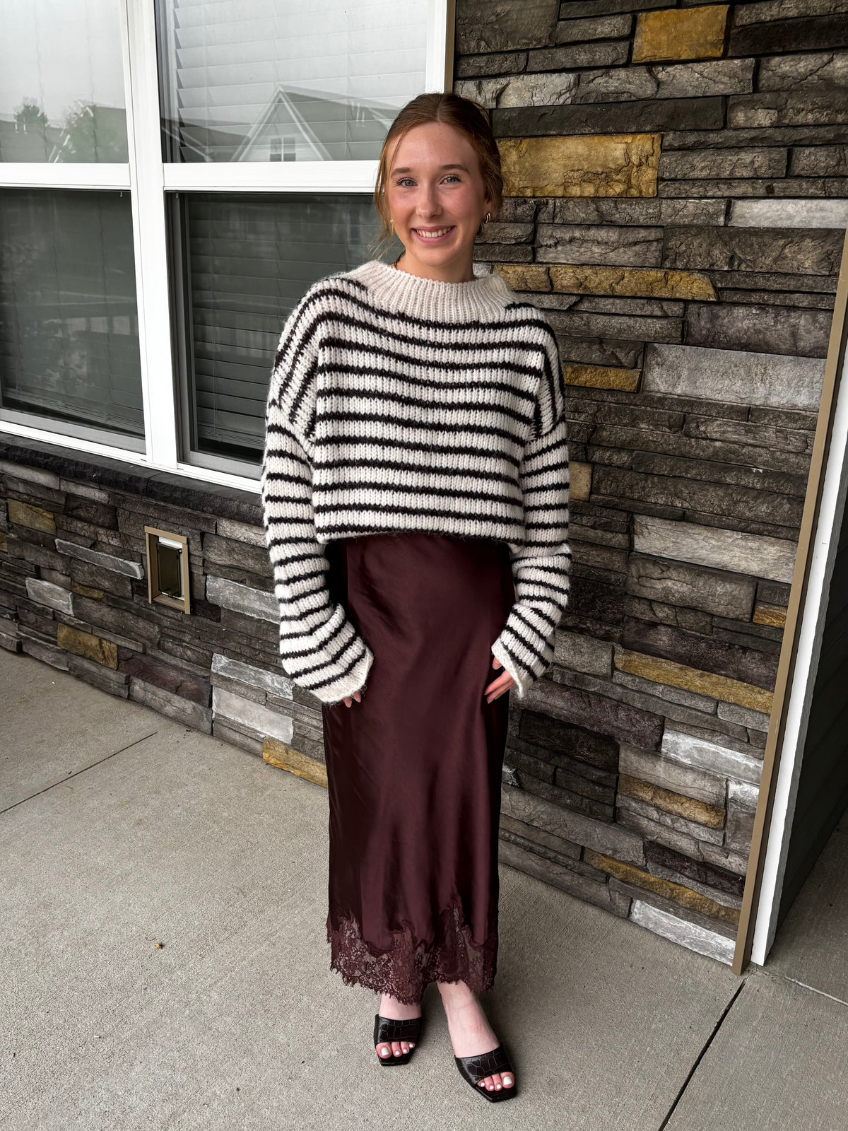 Chocolate Charm Lace Skirt