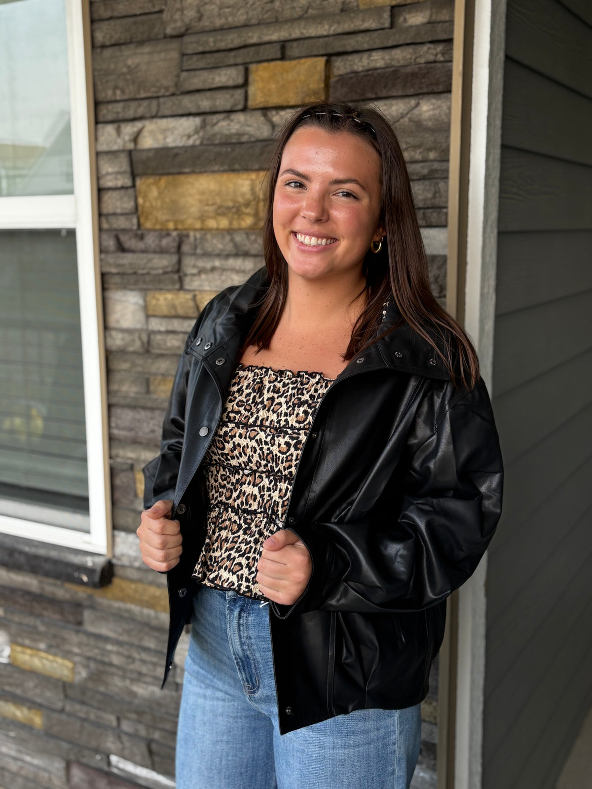 City Nights Leather Jacket - Black