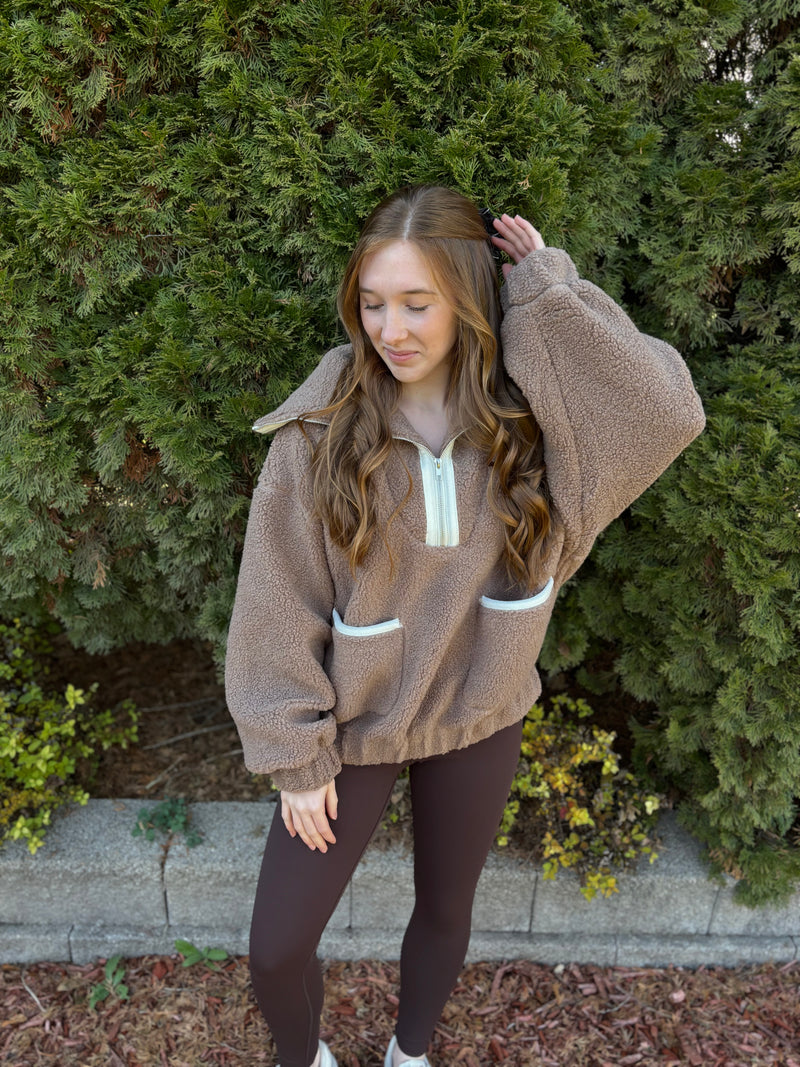 Teddy Bear Sherpa Pullover