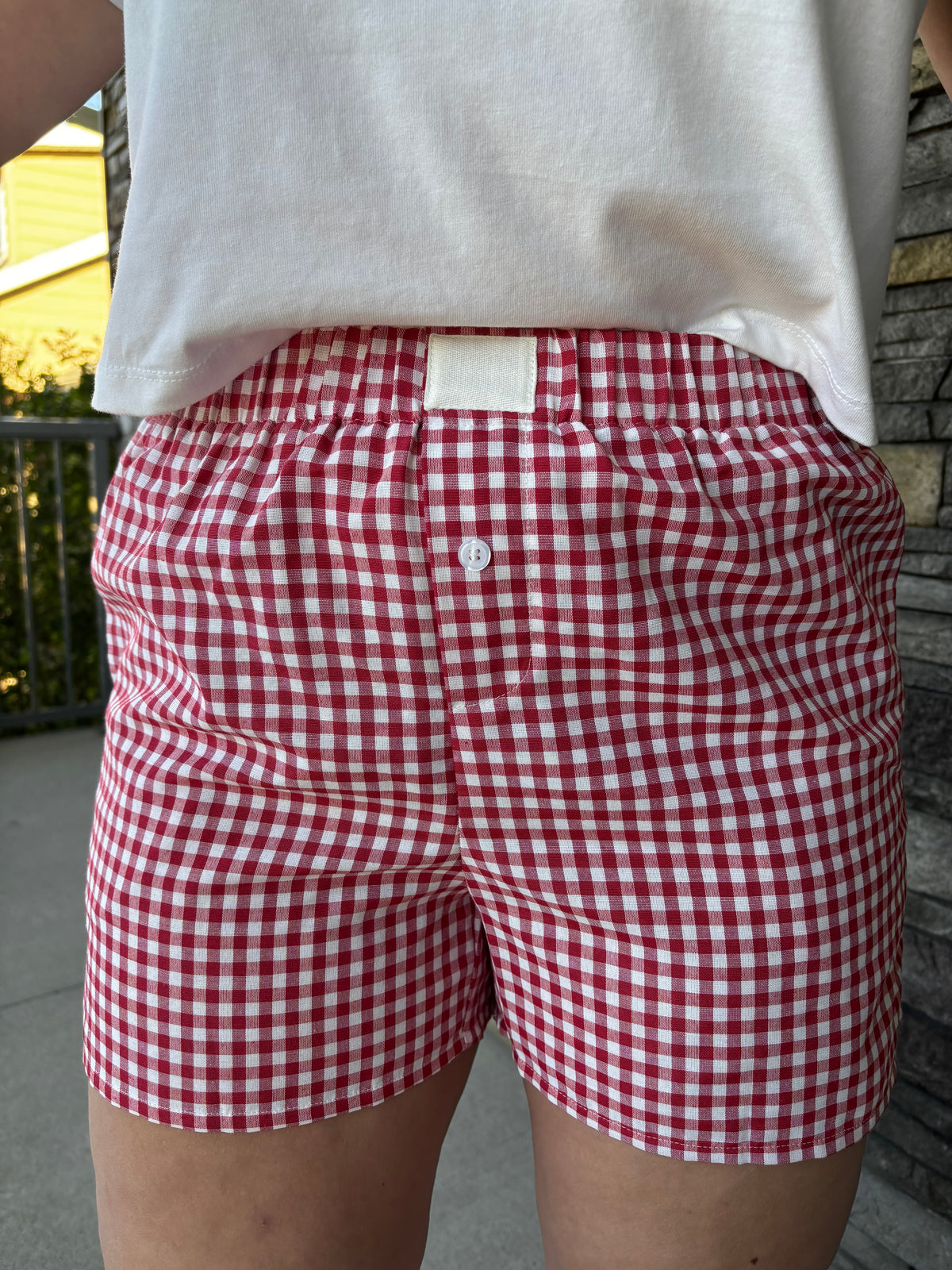 Red Gingham Shorts