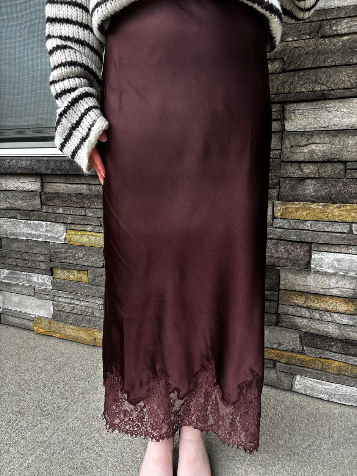 Chocolate Charm Lace Skirt