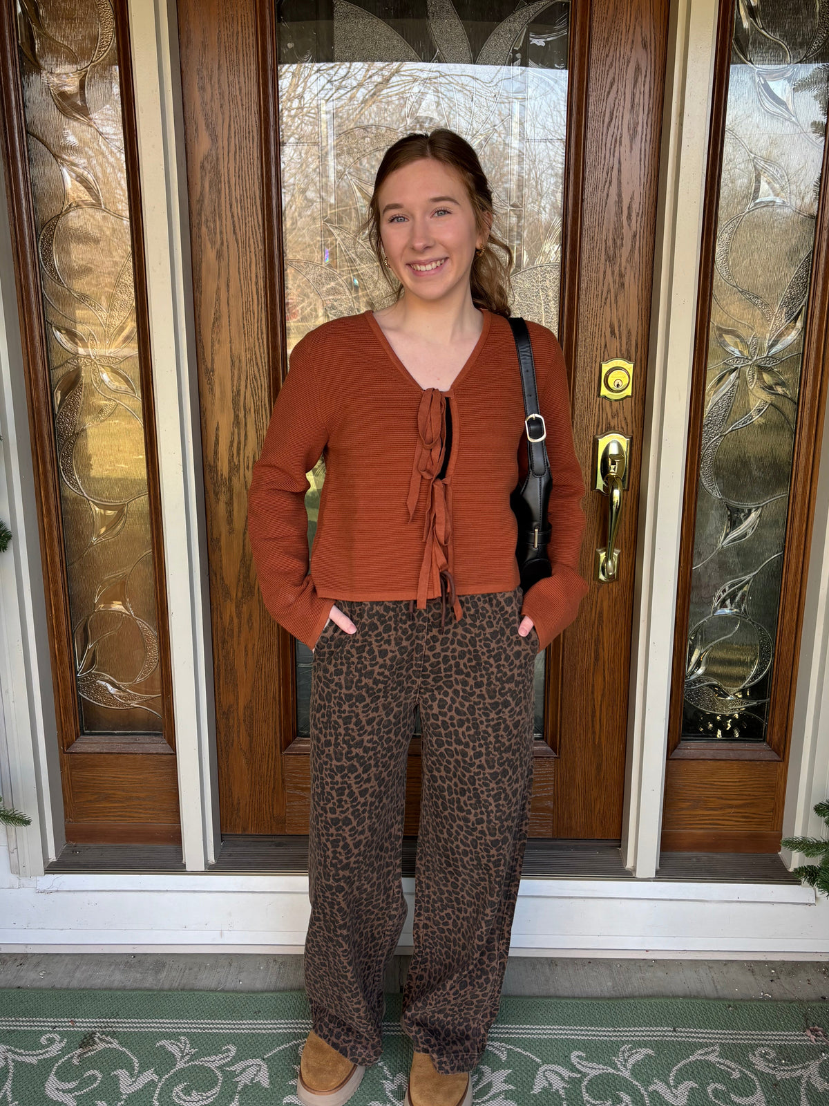 Leopard Denim Wide Leg