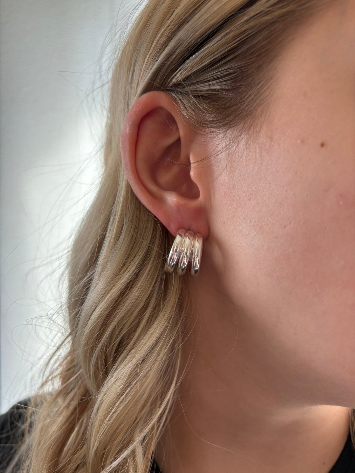 Triple Ring Hoop Earrings