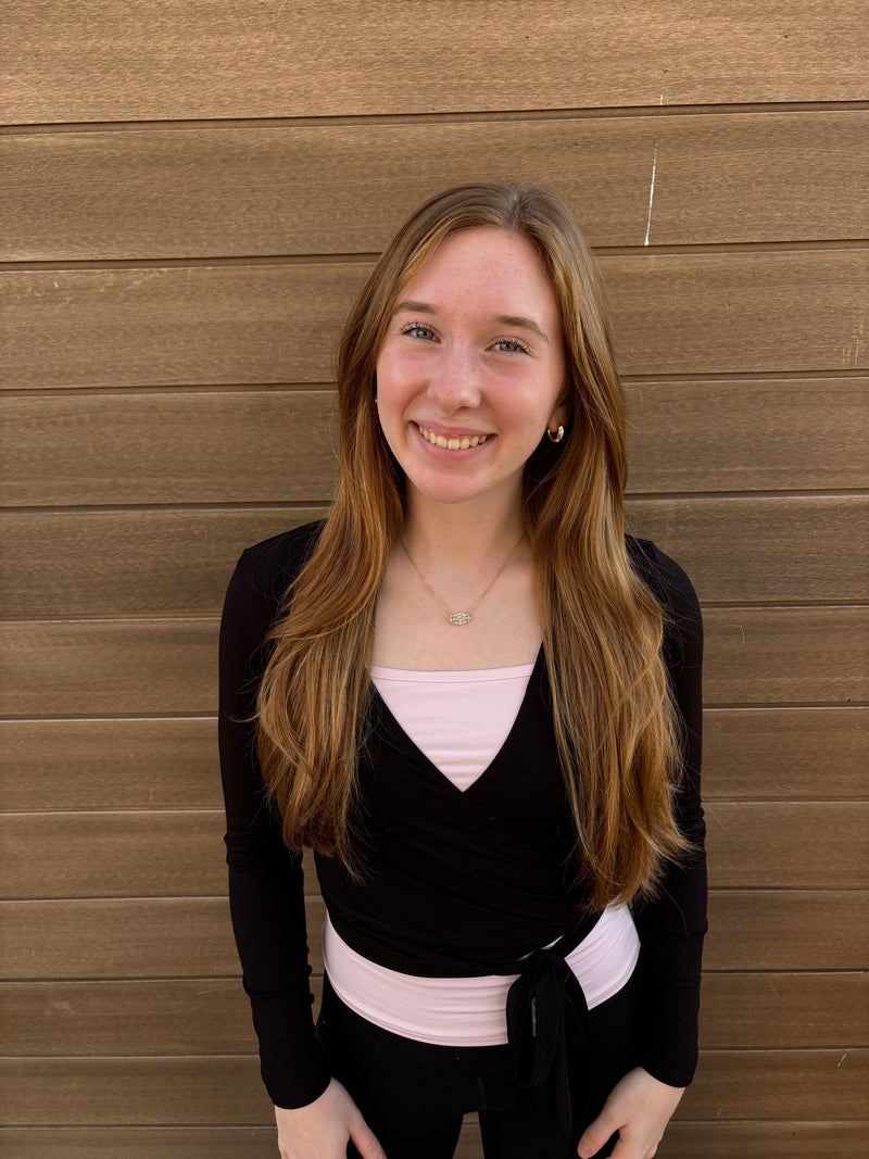 Work It Long Sleeve Wrap Top - Black