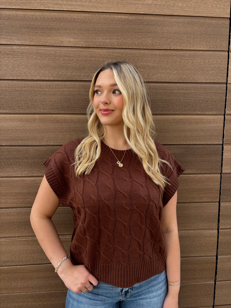 Maplewood Sweater Vest - Chestnut