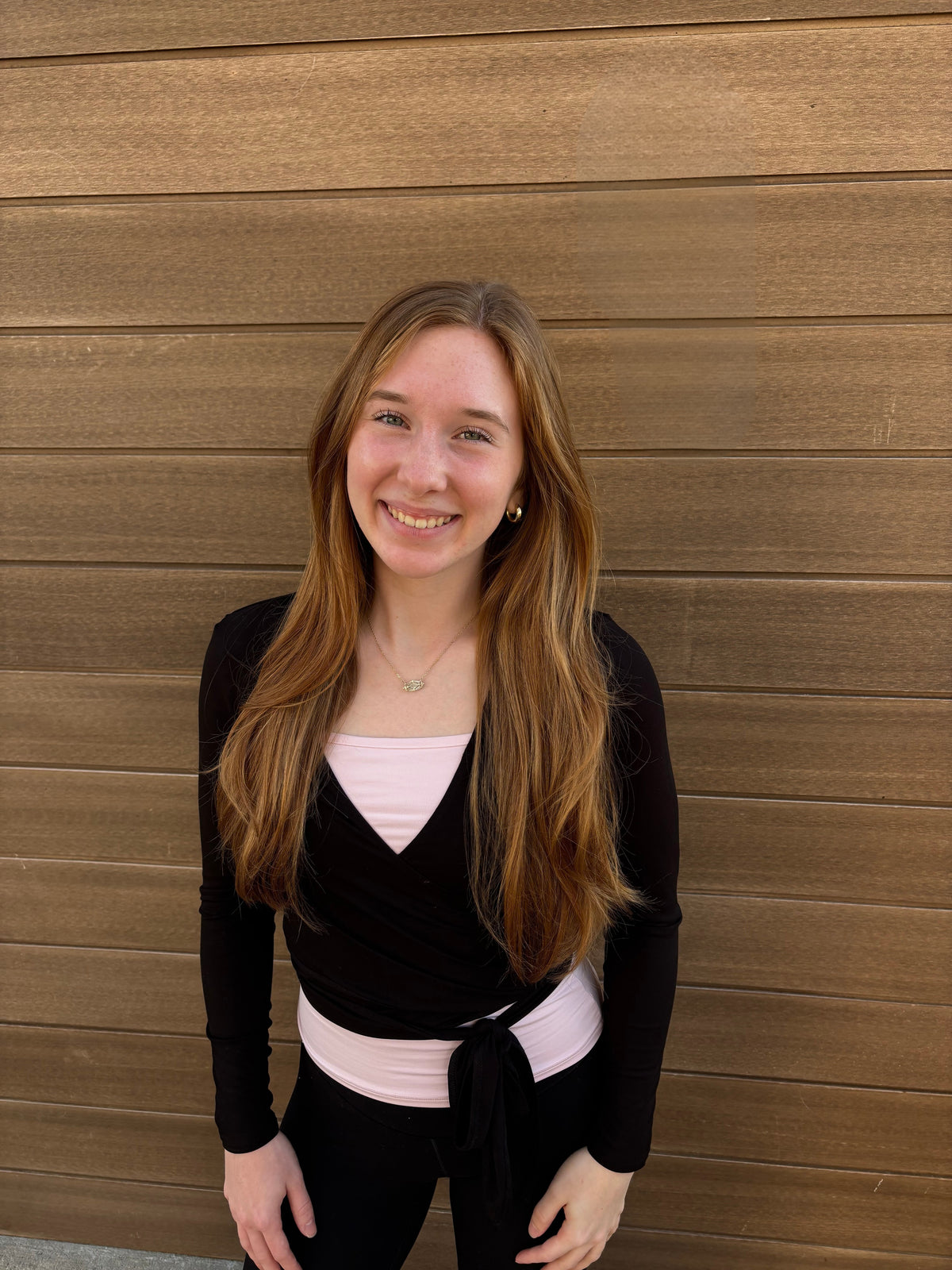 Work It Long Sleeve Wrap Top - Black