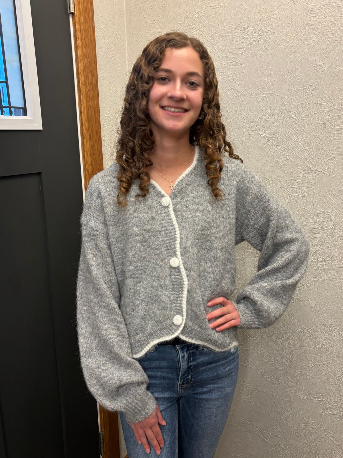 Sutton Knit Cardigan - Grey