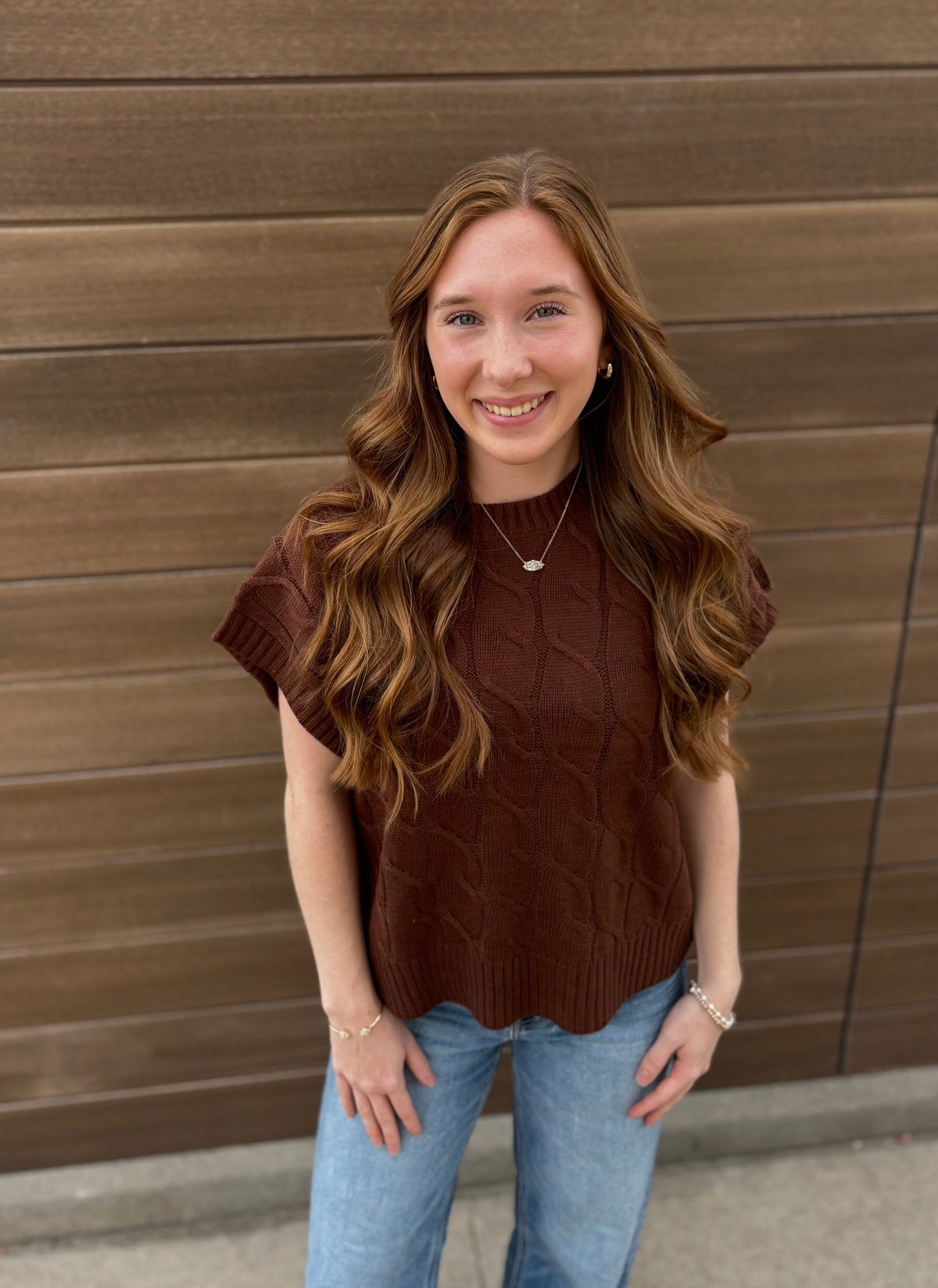 Maplewood Sweater Vest - Chestnut