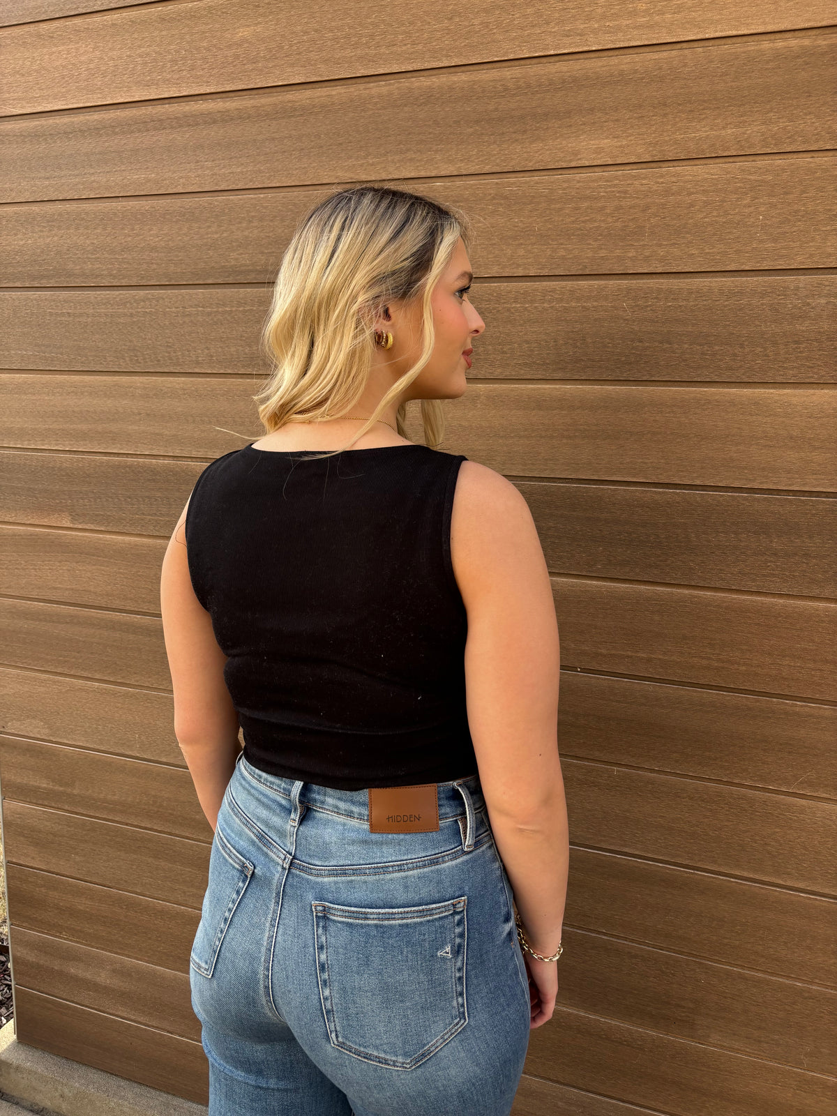 Afterglow Asymmetrical Hem Tank - Black