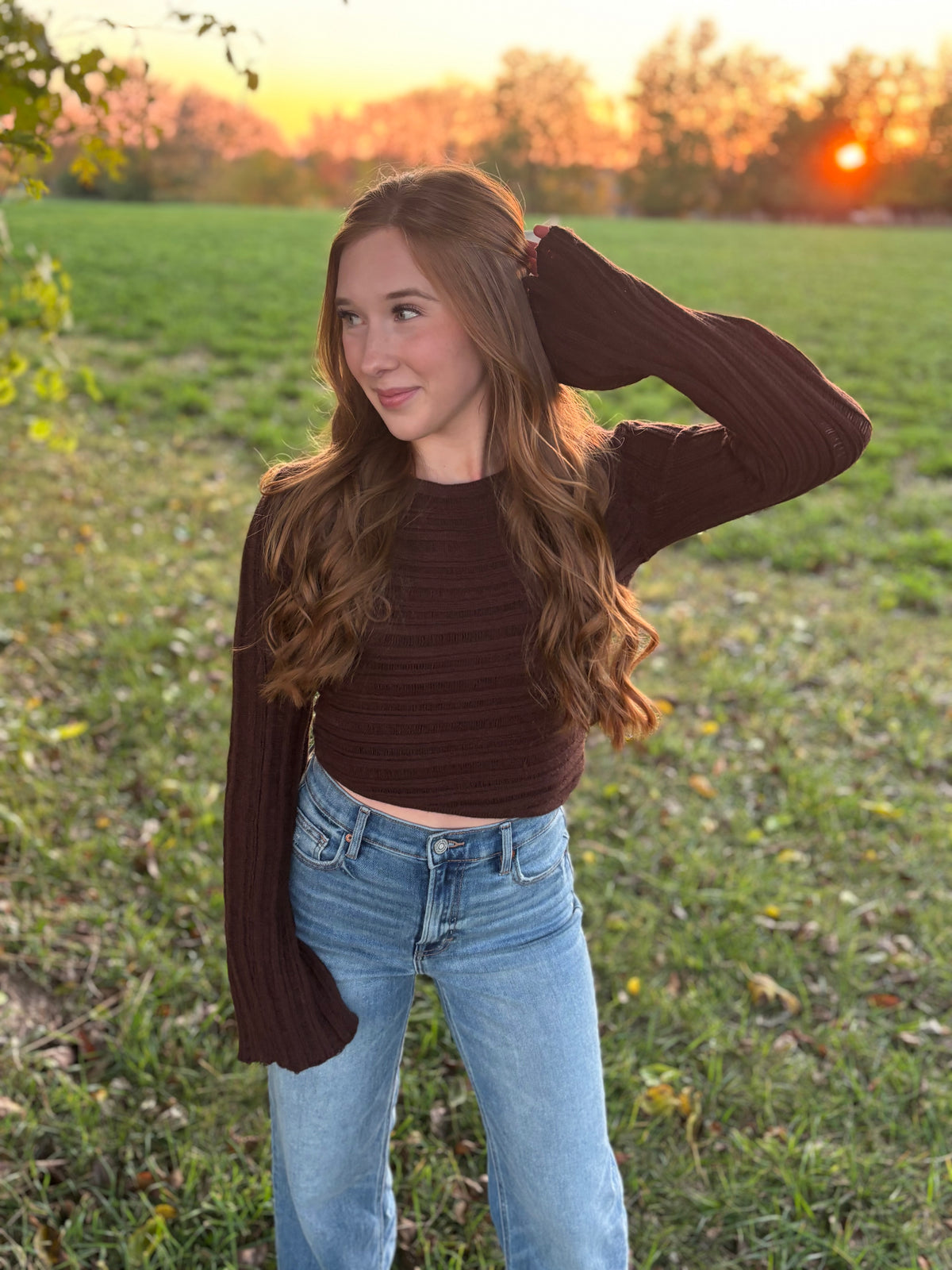 Mocha Muse Knit Top - Brown